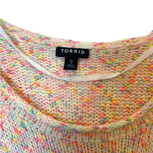 Torrid Flamingo Knit Crew Neck Sweater Multicolor color Size 0X - Picture 7 of 11